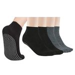 Grip Socks Anti Skid Non-Slip Socks Unisex Cotton Women Men Slipper Socks for Yoga Barre Pilates Fitness Hospital