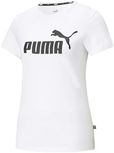 PUMA Ess Logo Tee, Camiseta de Deporte Mujer, Puma White, M