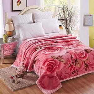 Korean Mink Fleece Blanket Asia King Size 180x220cm and 6.6 LB Winter Fleece Blanket 2 Ply Reversible 750 GSM Soft Plush Warm Blanket for Cold Night.
