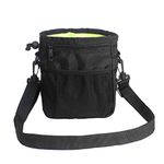 HANWELL Dog Treat Pouch Bag with Poop Bag Holder, Waterproof Puppy Training Walking Bag with Shoulder Strap, Waist Belt and Clip, Hands Free Carries for Running