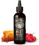 Melinda’s Ghost Hot Honey - 10 oz, 1 Pack - Spicy Honey Sauce with Colombian Honey, Apple Cider Vinegar, Ghost Pepper - Sweet & Spicy Infused Honey Perfect for Dipping, Drizzling - Non GMO Hot Sauce