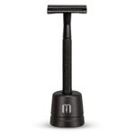 Menhood The Sword - Premium Single Blade Double-Edged Safety Face Razor | Shaving Razor for Men | Gift for Him | Traditional Look With Stand | Luxurious