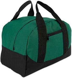 Mini bolsa de lona de dos tonos de 12 pulgadas (verde oscuro) pequeña