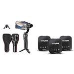 Digitek 3-Axis Handheld Gimbal Stabilizer for Smartphones & Gopro && Wireless Microphone System for DSLR, Camcorder, Smartphone & Tablet Dwm - Black