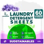 Laundry Detergent Sheets (60 Loads) - Eco Friendly Laundry Soap Detergent Strips I Eco Friendly, Zero Waste, Travel Friendly, Plastic Free, Planet Friendly 30 Sheets - Lavender