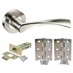 New Door Pack 5 Sets of Door Handles, Latches & Hinges H22 HL 5 Pack - from Handle King