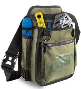 CKG Metal Detecting Finds Bag Waist Digger Pouch Tools Bag for Pinpointer, Metal Detecting Pouch Portable Multifunctional for Metal Detector Accessories, Green