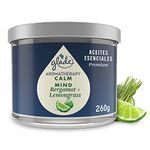 Glade Aromatherapy Candle, Home Decor Scented Candle Calming Jar Candle, Up to 37 Hour Burn Time, Calm Mind with Italian Bergamot & Guatemalan Lemongrass, 260g