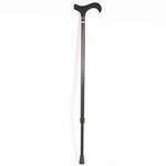 Ossenberg Carbon Fibre Walking Stick Derby Grip Height Adjustable (Black)