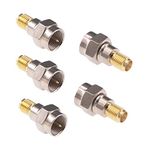 RFaha 5pcs SMA Female to F Male RF Coax Coaxial Connector Adapter for LAN/LMR Wireless Antenna Devices/Coaxial Cable/WiFi Radios External Antenna(F21-5)