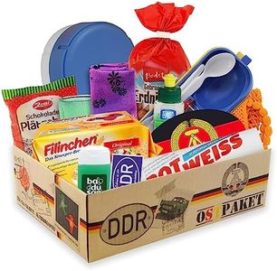 Ostpaket Kultprodukte klein mit 12 typischen Produkten der DDR Geschenkidee Spezialitäten Spezialitätenpaket Intershop Ostprodukte Geschenkset