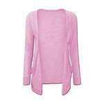 Kids Girls Plain Open Boyfriend Cardigan Long Sleeves Fashion Top New Age 2-13 Years Baby Pink