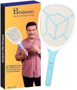 Benjamin 5611N Electric Mosquito Bat | Mosquito Racquet Racket | Electric Fly Swatter Insect Killer, Blue
