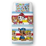 Paw Patrol Official Single Childs Duvet Cover Set | Pupster Design Reversible 2 Sided Bedding Including Matching Pillow Case | Character World Brands Single Bed Set