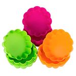 Webake Mini Tart Pans Non-stick Quiche Molds Pie Baking Pan 3-1/4 Inch Tartlet Tins, European Food Grade Silicone (12 Pack)