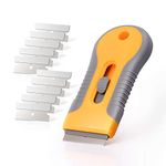 EHDIS Ceramic Scraper Car Sticker Remover Cooktop Razor Blade Spatula Scraper Window Tint Tools for Window Glass Film Glue Removing + 10pcs Replaceable Razor Blades