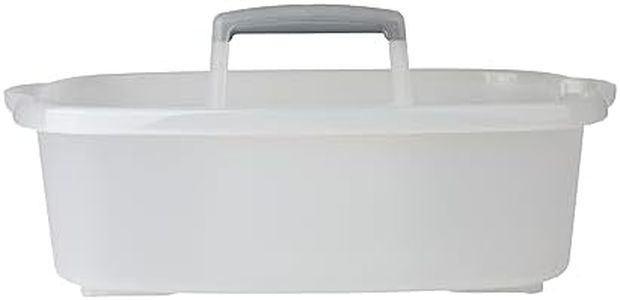 Casabella Plastic Multipurpose Cleaning Storage Caddy with Handle, 1.5-Gallon, Clear, 1.5 Gallon