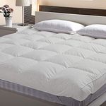 Linenwalas Microfiber Mattress Padding/Topper for 5 Star Hotel Feel - Small Queen - Silver - 60" X 72"