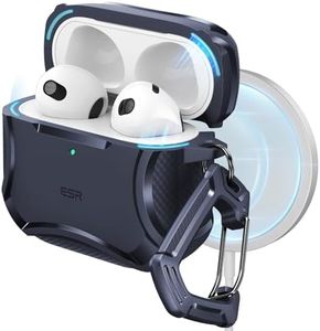 ESR for AirPods 4th Generation Case (HaloLock), Compatible with AirPods Case 4th Generation (2024), Compatible with MagSafe, Powerful Drop Protection, Magnetic Lid, Cyber Series, Blue