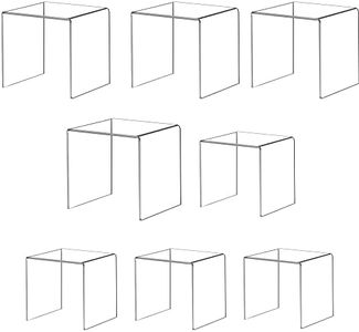 ihomecooker 8 Pack Clear Acrylic Riser Square Display Stand For Cupcakes, Arts and Crafts (8P-4&5 INCH)