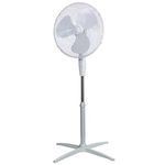 Russell Hobbs 16" Inch, Lightweight, Pedestal Fan, 3 Speeds, Wide-Angled Oscillation, Powerful Airflow, Adjustable Height, White - RHPPF1621