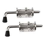 LGEGE Spring Loaded Latch - 2 Pack Heavy Duty Stainless Steel Faster Locking Bolt Lock for Door Shed Gate or Tailgate Trailer Garage