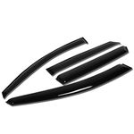 DNA MOTORING WVS-T2-0085 Vent Window Visor Deflector Rain/Sun Guard (4pcs, Dark Smoke), 1 Pack