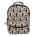 AI ACCESSORY INNOVATIONS Wednesday Adams Icons Backpack, Nevermore Academy 16 Inch Girls School Bag, Natural & Black, Natural, Large, 16" Backpack