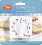 Tala Classic 1 Hour White Mechanical Timer, 60 Minute Adjustable Timer with Loud Ringer, Perfect for your Cooking and Baking needs, Made using BPA Free Plastic