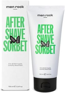 Men Rock After Shave Sorbet, Mens Aftershave Balm, Light Sorbet-Like Fast-Absorbing, Hydrating Anti Redness Balm Relieves Sensitivity After Shaving, Fresh Scent 100ml