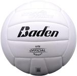 Baden | Soft Strike | Cushioned Synthetic Leather Recreational Volleyball | Indoor/Outdoor for Beginners & Youth | Official Size | White