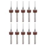 sourcing map PCB Drill Bits 0.6mm Tungsten Carbide Rotary Tool Jewelry CNC Engraving Print Circuit Board Micro Drill Bits 1/8 Inch Shank 10 Pcs