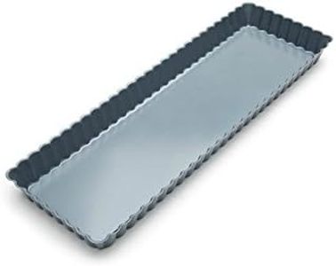 Fox Run 44512 - Molde rectangular para tartas/quiche, color metálico