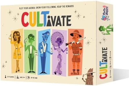 Pops & Bejou Games Cultivate Board Game | Award-Winning | Satirical Cult Leaders | Casual Board Game | Take-That | Ages 14+ | for 2-5 Players | 20-50 Min Playtime | Made by