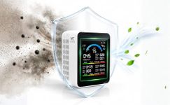 VOCATTI 10-in-1 Indoor Air Quality Monitor with AQI, CO₂, TVOC, HCHO, PM2.5, PM10, PM1.0, Temperature & Humidity | 2000mAh Rechargeable Type-C Air Quality Detector | Portable Pollution Meter.