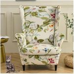 Printed Wing Chair Slipcovers 2 Pie