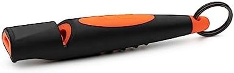 The ACME - Alpha Black/Day Glow Orange Dog Training Whistle 211.5 Medium High Pitch, Single Note. Bright Sound Quality with New Comfort Grip. Weather-Proof Whistles Designed and Made in The UK.