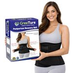 GREETURE 3 in 1 Post Pregnancy Abdominal Belt for Women, C-Section Abdomen Belt & Belly Wrap for After Delivery Recovery – Adjustable Postpartum Belt, Maternity Belt for Waist, Pelvis & Tummy Support (Free Size) (Black)