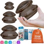 Lure Edge Cupping Set for Massage Therapists and Home Cupping Therapy Massage, Silicone Cupping Set, Onyx, Flex