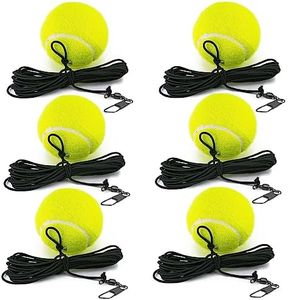 CHEGIF Tennis Training Ball with String, 6-pack Tennis Trainer Balls Self Practice Trainer Tool
