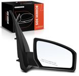 A-Premium Passenger Side Power Door Mirror - Compatible with Nissan Sentra 2007-2012 - Non-Heated Manual Folding Black Outside Rear View Mirror - Replace# 96301ET01E