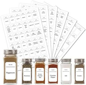 Kitchen Pantry Labels, 216 PCS Minimalist Spice Jar Labels Self-Adhesive Waterproof Spice Rack Organization Sticker Pre-Printed Labels for Spices