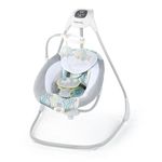 Ingenuity SimpleComfort Lightweight Compact 6-Speed Multi-Direction Baby Swing, Vibrations & Nature Sounds, 0-9 Months 6-20 lbs (Everston)