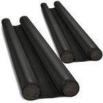 COM-FOUR® 2x draft excluders for the door - door bottom seal - draft stopper with double seal - protection against drafts and noise - 86 cm (002 pieces)