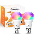 Refoss Smart Light Bulb Alexa b22 Bayonet WiFi Led Bulb 9W with Colour Changing Light, 810LM Dimmable (Warm/Cool) Smart Bulbs Works with Alexa(Echo and Echo Dot), Google Home - 2 Packs