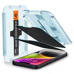 Spigen Tempered Glass Screen Protector [GlasTR EZ FIT - Privacy] Designed for iPhone 14 / iPhone 13 Pro/iPhone 13