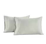 Lane Linen 100% Cotton Pillowcovers, Pillow Cases Standard Size Set of 2, Fits Standard & Queen Pillows, Luxury 450 Thread Count Sateen Cotton Pillowcases, Soft & Breathable - Monstruck