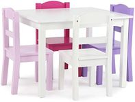 Humble Crew Kids Wooden Table and 4