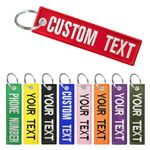 WQNMY 1PCS Personalized keyrings, Custom Double Sided Embroider Keychain Key Tags, Key Accessories For Rooms Motorcycle Car Biker & ATV