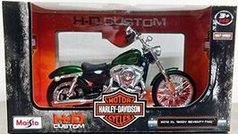 Maisto Harley-finished product model part number 32335 1/12 scale Harley Davidson 2013 XL1200V Seventy Two (Green)